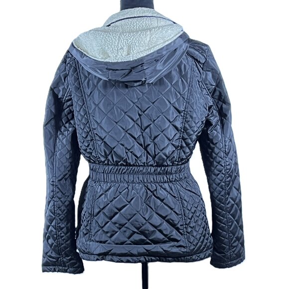 CiSono Women's Winter Quilted Hooded Jacket - Black - Size Large - Picture 3 of 5